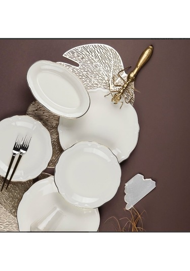 Porser Fulya 18 Parça Yemek Takımı Altın Yaldız