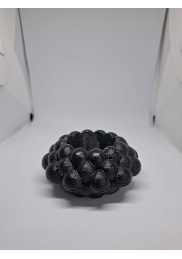 İkili Bubble Tealight Mumluk Siyah