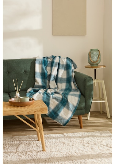 Karaca Home Flanel Throw Tv Battaniyesi Turkuaz