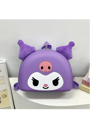 Çocuk Okul Çantası Sevimli Kulomi Anaokulu Küçük Çanta Mor