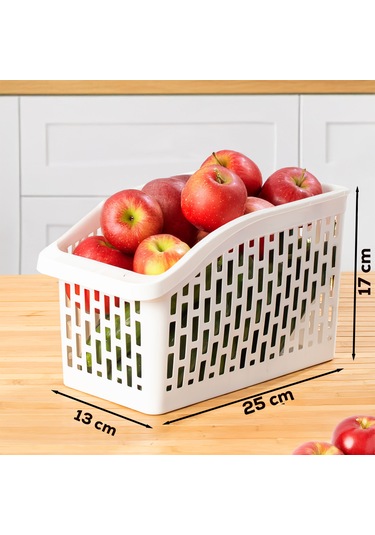 Porsima Org-23 6lı Çok Amaçlı Plastik Dolap Içi Düzenleyici Saklama Kutusu Organizer Sepet - Beyaz Beyaz