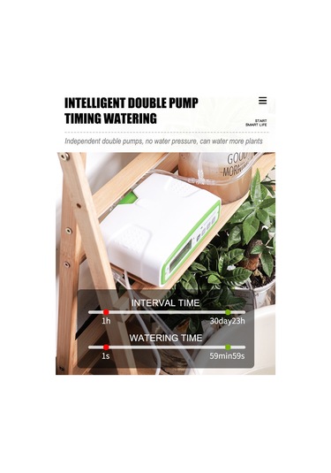 20 Saksı Bitkisi İçin Otomatik Çift Pompalı Sulama