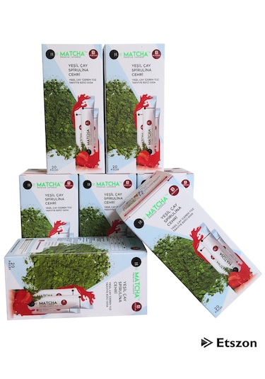 Matcha Premium Japanese Çilek Aromalı  Burner Form Maça Çayı 20'li