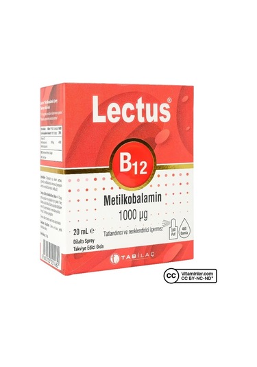 Lectus B12 Metilkobalamin 20 Ml Dilaltı Sprey