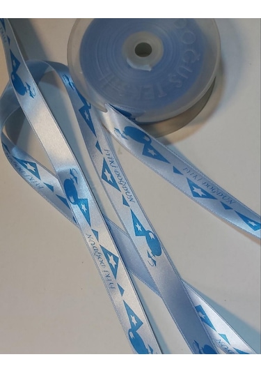 Kurdele Saten İyiki Doğdun Mavi Üzeri K.mavi Balonlu