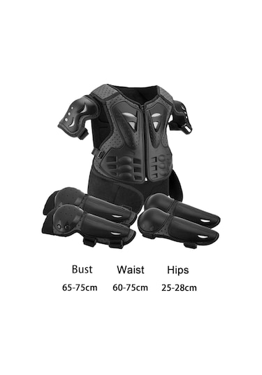 Suntek Genel Dirt Bike Gear Çocuk Motosiklet Zırhı Siyah