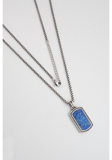 So Chic Lapis Ayna 60 Cm Çelik Erkek Kolye
