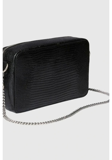 Calvin Klein Jeans Lizard Embossed Leat Kadın Siyah Cüzdan Lv04f1071g-ub1 Siyah