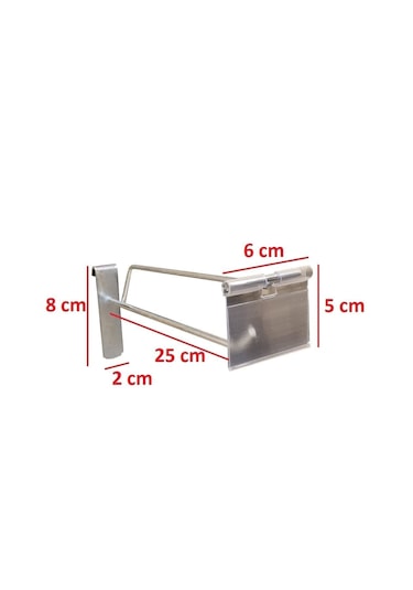 25 Cm - 400 Adet Galvaniz Etiketli Tel Pano Kancası Raf Askısı Galvaniz