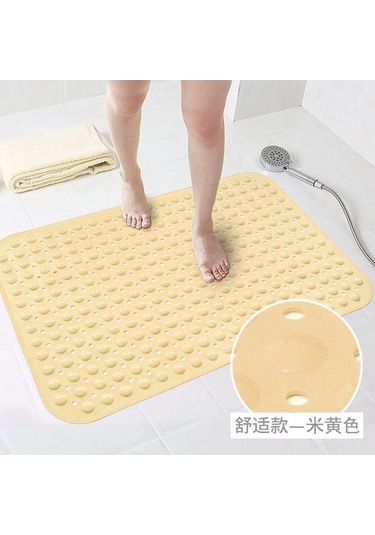 Pazly Banyo Kaymaz Mat, Düşme Önleyici Yer Matı, Tuvalet Matı, Duş Odası, Otel Zemin Matı, Krem 35x70cm Rahat Stil Diğer