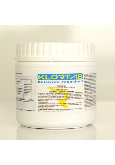 Klortab Kt-9000 Kalsiyum Hipoklorit İçme Suyu Dezenfektanı