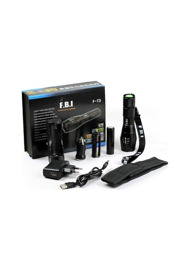 F-T3 Su Geçirmez Alüminyum Oksidiyon Şarjlı El Feneri