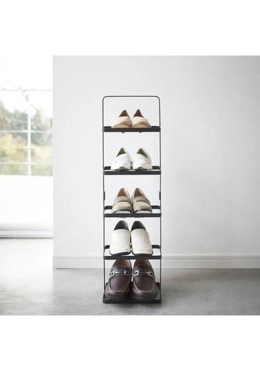 Uzun Silme Metal Ayakkabı Rafı Siyah