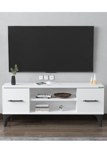 Garaj Home Raflı Tv Sehbası Beyaz Çok Renkli
