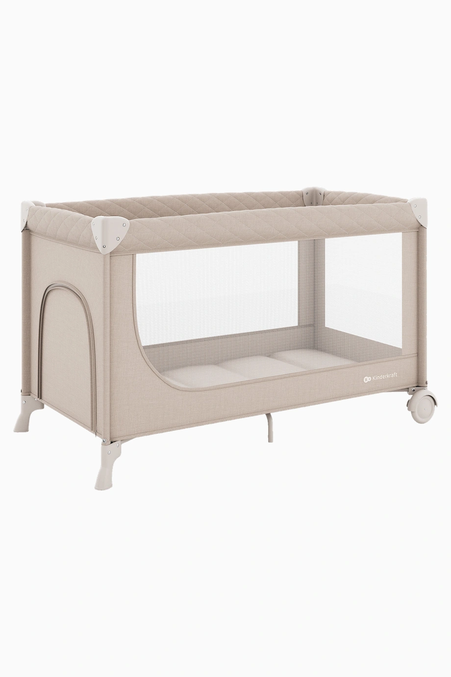Kinderkraft Leody Up 2 in 1 Bebek Beşiği, Park Yatak Aksesuarlı Bej