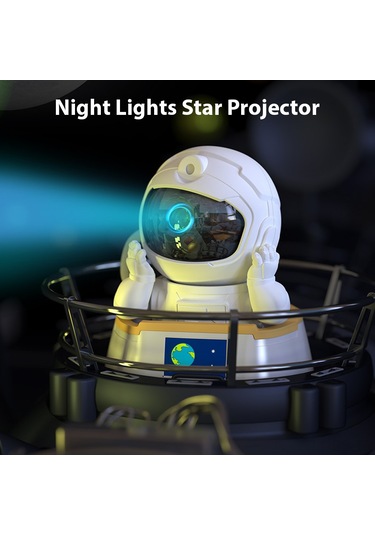 Reedark Uzaylı Figürlü Yıldız Projeksiyon Lambası, Mavi Dişli Kontrol, İki Zamanlama Modu, Usb Beslemeli, Açı Ayarlı, Bluetooth Desteği Diğer