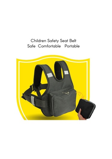 Novahub Çocuk Güvenlik Kemeri, 600d Oxford Kumaş, Siyah/kırmızı/sarı/mavi Renk, 20x18x5 Cm, Çocuk İçin