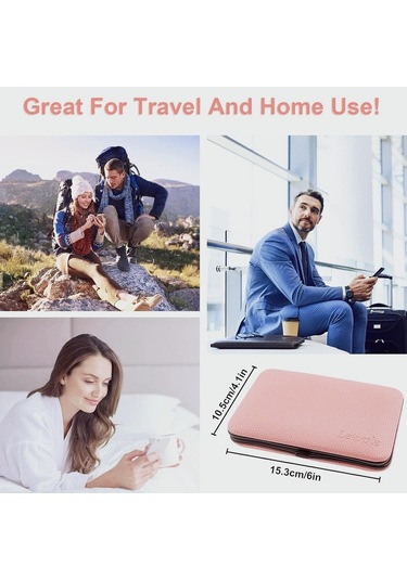 Erkek Ve Kadın Hediye Tırnak Bakım Güzellik Seti Seyahat Kutusu İle 18 Parça Paslanmaz Çelik Tırnak Bakım Seti Kırmızı