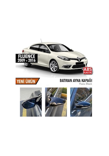 Renault Fluence (2009 - 2016) Batman Yarasa Ayna Kapağı (piano Blac