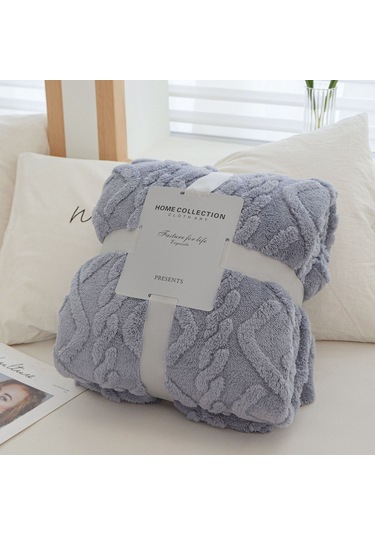 Mavi Mercan Polar Basit Battaniye İskandinav Tarzı Çiçek Gazlı Bez Klima Yorgan Yumuşak Nefes Wrap Battaniye Yatak Örtüsü Ekose 100 150cm