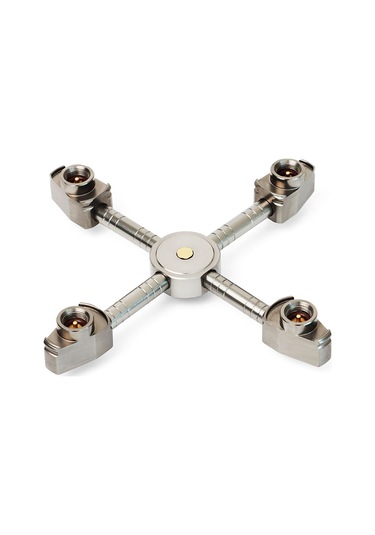 Padalink Kamp Ve Doğa Yürüyüşü İçin Dört Fonksiyonlu Alüminyum Gaz Tüpü Bağlantı Adaptörü Gümüş