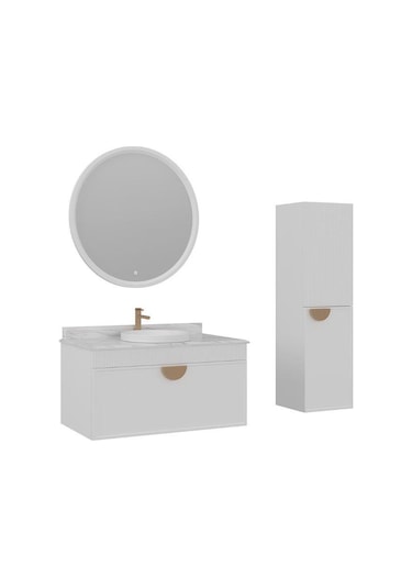 Orka Molino 100 Cm Beyaz Banyo Dolabı Takımı Ve Boy Dolabı Navaro/antrasit Orka Molino 100 Cm Beyaz Banyo Dolabı Takımı Ve Boy Dolabı Navaro/antrasit
