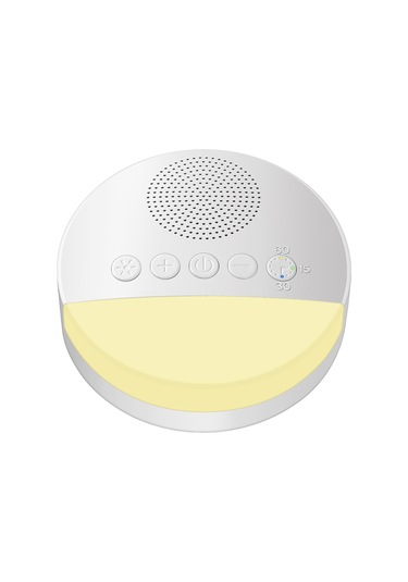 Geekyou Yetişkin Ve Bebek Uyku Alıcı Cihazı - 6 Ses Efekti, Yumuşak Işık, Zamanlayıcı Ve Dahili Pil Beyaz Ve Gri