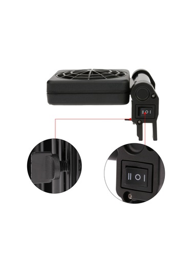 Geeksen Akvaryum Soğutma Fanı - Güçlü Soğutma, 2 Seviye Rüzgar Ayarı, 1 Lüftü, Amerikan Standartı