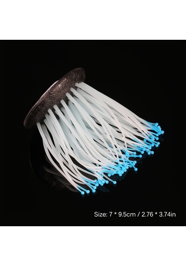 Xiyyadms Mavi Silikon Deniz Anemonu Dekoru: Akvaryum Tasarımı İçin Gerçekçi Ve Güvenli Aksesuar