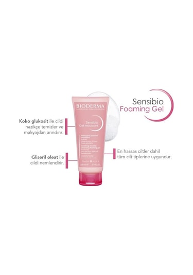 Bioderma Sensibio Hassas Ciltler İçin Yüz Temizleme Jeli 100 ML