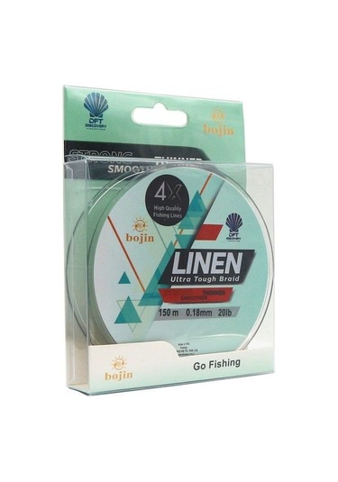 DFT Bojin 4X Linen İp Misina 0.18 mm  150 m  Yeşil