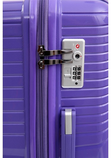 Ççs 5239 Polipropilen Büyük Boy Valiz Mor