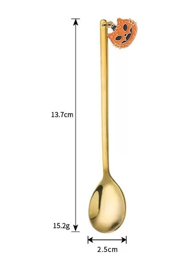 Mufunye Halloween İçin 304 Paslanmaz Çelik Kahve Kaşığı, Tatlı Kaşığı Ve Karıştırıcı Kaşık Seti Altın