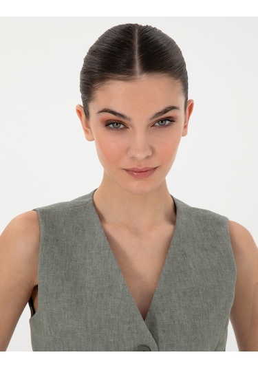 Pierre Cardin Kadın Haki Yelek Dokuma 50306488-vr027 Haki