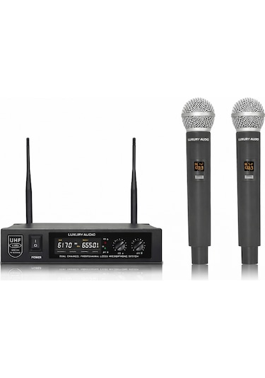 Luxury,kablosuz 2 Adet El Mikrofonlu Uhf Mikrofon Seti
