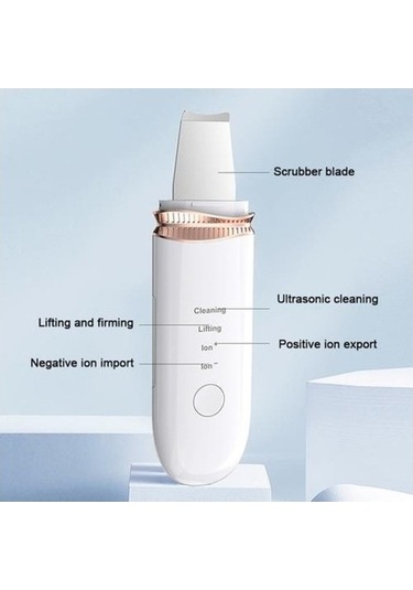 Besthome1 Ultrasonik Cilt Yüz Akne Siyah Nokta Iyon Cihazı Yeşil Altın Gözenek Temizleyici Kozmetik Ürünü Altın