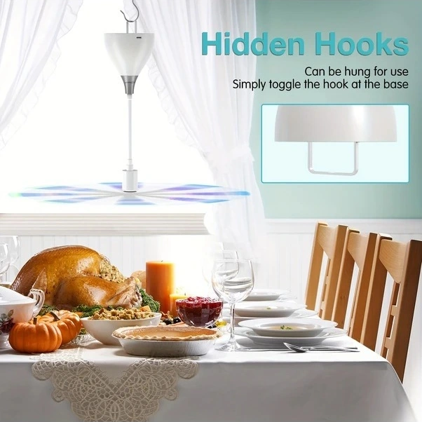 Trendooze Güneş022 Beyaz 2li Masa Sinek Kovucu, Usb Pil İle Portatif Sineksavar