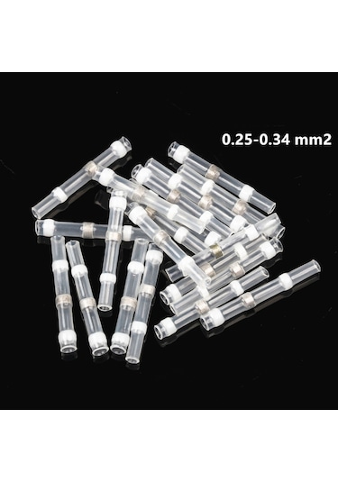 Asafe Isı Büzüşmeli, Kendinden Lehimli, Izole Konnektör 0,34Mm