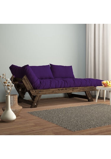 Woodesk Adalar Masif Ceviz-mor Renk 2li Kanepe Cpt8121-210