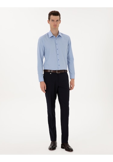 Pierre Cardin Erkek Mavi Gömlek Desenli 50312330-vr036 Mavi