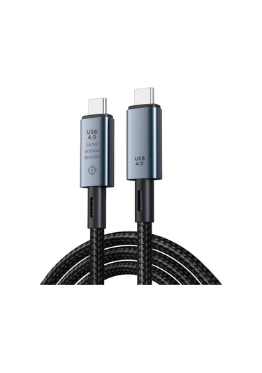 40gbps 240w 4.0 Thunderbolt Type-c To Type-c Şarj, Data Ve 8k 60hz Görüntü Aktarım Kablosu Tip C 50cm Zr848
