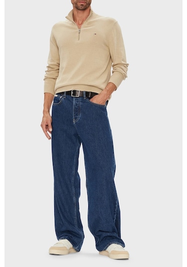 Tommy Jeans Erkek Kazak Dm0dm21654 Rbv Bej Bej