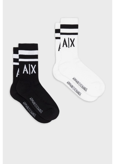 Armani Exchange Bayan Çorap 943030 Cc650 00121 Siyah-beyaz Siyah-beyaz Siyah - Beyaz