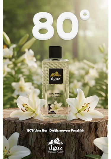 Ilgaz Elegance 80 Derece Beyaz Zambak Kolonyası Pet Şişe 400 ML