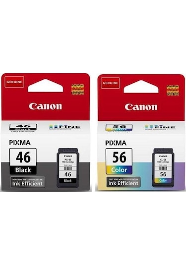 Canon PG 46 Cl 56 Pixma E404/E414/E464/E484 Siyah Renkli Kartuş