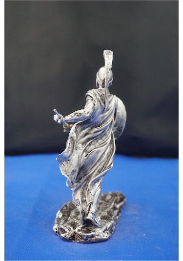 Mitolojik Tasarım Achilles Aşil - Ev Ofis Dekoratif Hediyelik Aksesuar 28 Cm Gümüş