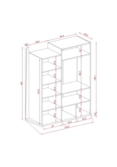Meltem Kids Pacific Çocuk Odası Üç Kapılı Dolap