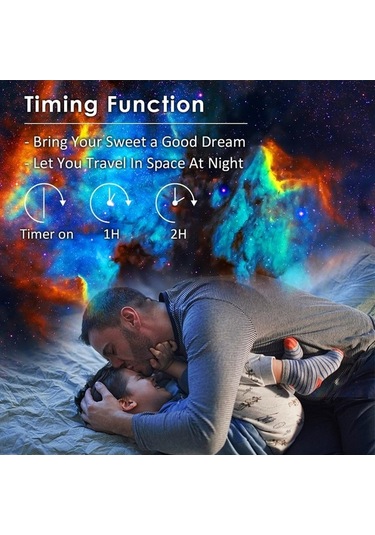 Didadodo Sones Galaxy Gece Lambası Yıldız Projektör Led Masa Lambası Çocuk, Yıldızlı Gece 2