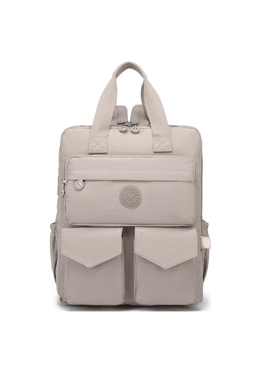 Smart Bags Büyük Boy Krinkıl Kumaş Sırt Çantası Smart Bags 1175 Vizon