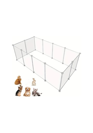 Willowhaven 8 Parça Beyaz Buzlu Film, 35x35cm Küçük Hayvan Kafesi, Pas Önleyici Yıkanabilir Çit